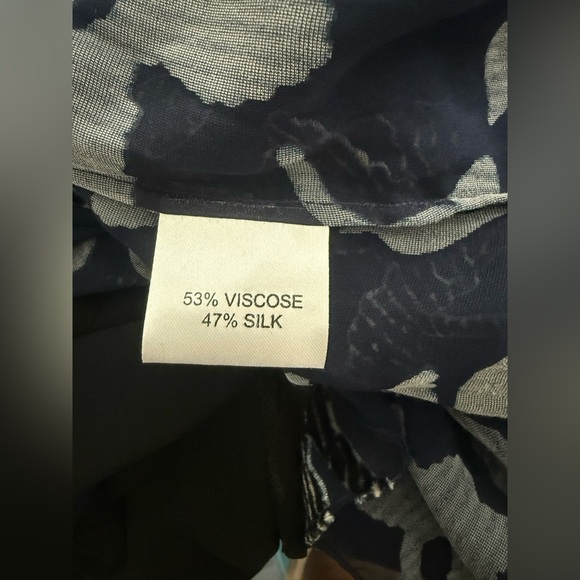 Saloni Floral Applique Sheer Top Silk Blend Size 8 - Picture 4 of 4